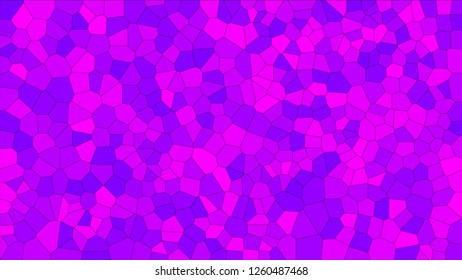 Stained glass colorful voronoi, vector eps abstract. Irregular cells background pattern. 2D Geometric shapes grid texture - Vetorial 8K HD