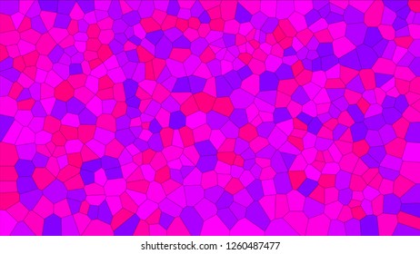 Stained glass colorful voronoi, vector eps abstract. Irregular cells background pattern. 2D Geometric shapes grid texture - Vetorial 8K HD