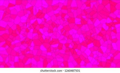 Stained glass colorful voronoi, vector eps abstract. Irregular cells background pattern. 2D Geometric shapes grid texture - Vetorial 8K HD