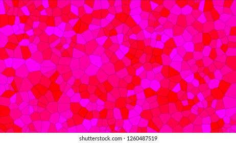 Stained glass colorful voronoi, vector eps abstract. Irregular cells background pattern. 2D Geometric shapes grid texture - Vetorial 8K HD