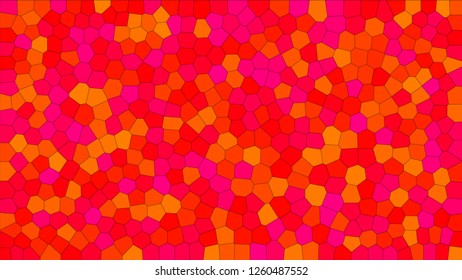 Stained glass colorful voronoi, vector eps abstract. Irregular cells background pattern. 2D Geometric shapes grid texture - Vetorial 8K HD