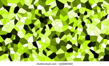 Stained glass colorful voronoi, vector eps abstract. Irregular cells background pattern. 2D Geometric shapes grid texture - Vetorial 8K HD