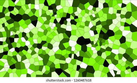 Stained glass colorful voronoi, vector eps abstract. Irregular cells background pattern. 2D Geometric shapes grid texture - Vetorial 8K HD