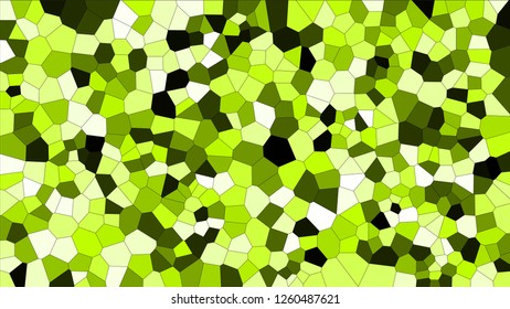 Stained glass colorful voronoi, vector eps abstract. Irregular cells background pattern. 2D Geometric shapes grid texture - Vetorial 8K HD