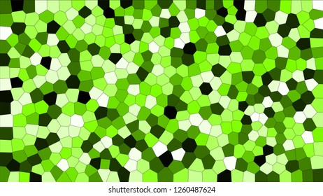 Stained glass colorful voronoi, vector eps abstract. Irregular cells background pattern. 2D Geometric shapes grid texture - Vetorial 8K HD