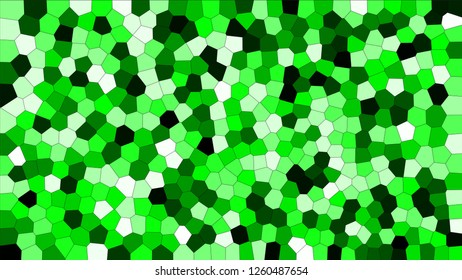 Stained glass colorful voronoi, vector eps abstract. Irregular cells background pattern. 2D Geometric shapes grid texture - Vetorial 8K HD