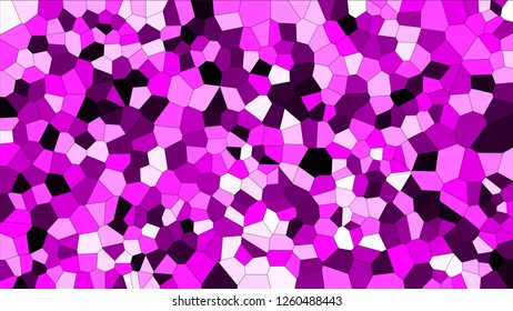 Stained glass colorful voronoi, vector eps abstract. Irregular cells background pattern. 2D Geometric shapes grid texture - Vetorial 8K HD