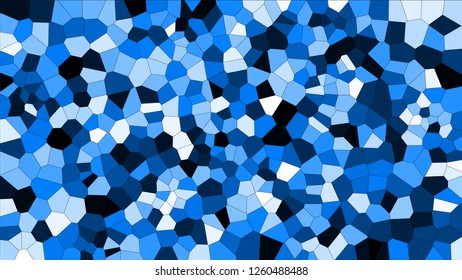 Stained glass colorful voronoi, vector eps abstract. Irregular cells background pattern. 2D Geometric shapes grid texture - Vetorial 8K HD