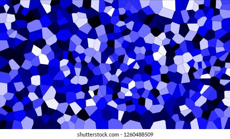 Stained glass colorful voronoi, vector eps abstract. Irregular cells background pattern. 2D Geometric shapes grid texture - Vetorial 8K HD