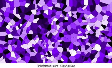 Stained glass colorful voronoi, vector eps abstract. Irregular cells background pattern. 2D Geometric shapes grid texture - Vetorial 8K HD