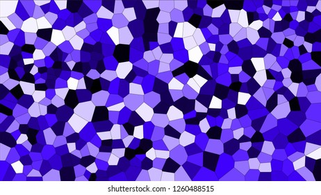 Stained glass colorful voronoi, vector eps abstract. Irregular cells background pattern. 2D Geometric shapes grid texture - Vetorial 8K HD