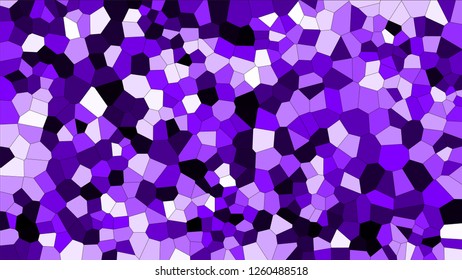 Stained glass colorful voronoi, vector eps abstract. Irregular cells background pattern. 2D Geometric shapes grid texture - Vetorial 8K HD