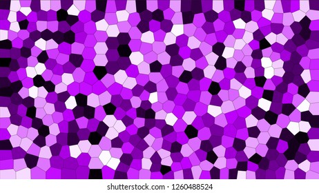 Stained glass colorful voronoi, vector eps abstract. Irregular cells background pattern. 2D Geometric shapes grid texture - Vetorial 8K HD