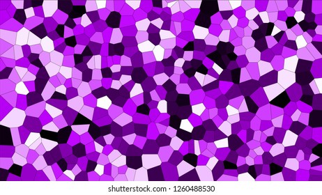 Stained glass colorful voronoi, vector eps abstract. Irregular cells background pattern. 2D Geometric shapes grid texture - Vetorial 8K HD