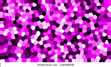 Stained glass colorful voronoi, vector eps abstract. Irregular cells background pattern. 2D Geometric shapes grid texture - Vetorial 8K HD