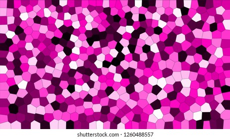 Stained glass colorful voronoi, vector eps abstract. Irregular cells background pattern. 2D Geometric shapes grid texture - Vetorial 8K HD