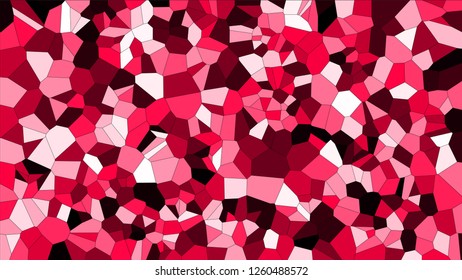 Stained glass colorful voronoi, vector eps abstract. Irregular cells background pattern. 2D Geometric shapes grid texture - Vetorial 8K HD