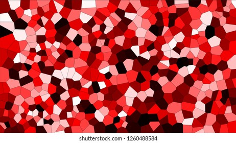 Stained glass colorful voronoi, vector eps abstract. Irregular cells background pattern. 2D Geometric shapes grid texture - Vetorial 8K HD