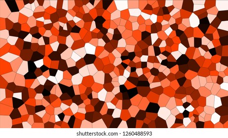 Stained glass colorful voronoi, vector eps abstract. Irregular cells background pattern. 2D Geometric shapes grid texture - Vetorial 8K HD