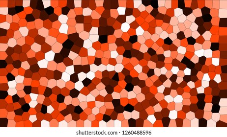 Stained glass colorful voronoi, vector eps abstract. Irregular cells background pattern. 2D Geometric shapes grid texture - Vetorial 8K HD