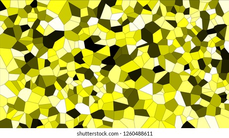 Stained glass colorful voronoi, vector eps abstract. Irregular cells background pattern. 2D Geometric shapes grid texture - Vetorial 8K HD