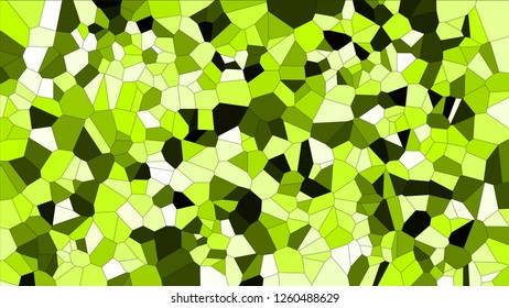 Stained glass colorful voronoi, vector eps abstract. Irregular cells background pattern. 2D Geometric shapes grid texture - Vetorial 8K HD