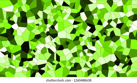 Stained glass colorful voronoi, vector eps abstract. Irregular cells background pattern. 2D Geometric shapes grid texture - Vetorial 8K HD