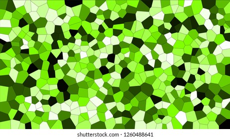 Stained glass colorful voronoi, vector eps abstract. Irregular cells background pattern. 2D Geometric shapes grid texture - Vetorial 8K HD