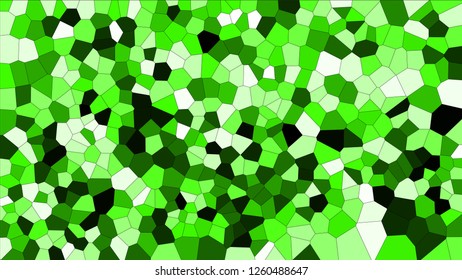 Stained glass colorful voronoi, vector eps abstract. Irregular cells background pattern. 2D Geometric shapes grid texture - Vetorial 8K HD