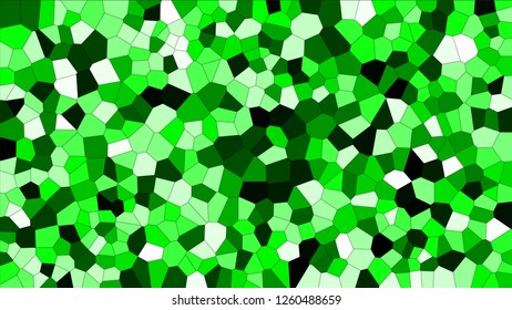 Stained glass colorful voronoi, vector eps abstract. Irregular cells background pattern. 2D Geometric shapes grid texture - Vetorial 8K HD