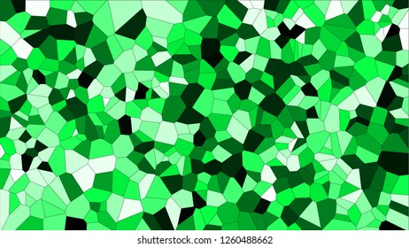 Stained glass colorful voronoi, vector eps abstract. Irregular cells background pattern. 2D Geometric shapes grid texture - Vetorial 8K HD