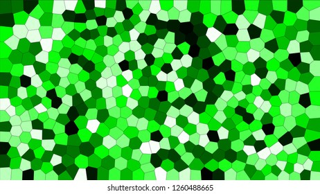 Stained glass colorful voronoi, vector eps abstract. Irregular cells background pattern. 2D Geometric shapes grid texture - Vetorial 8K HD