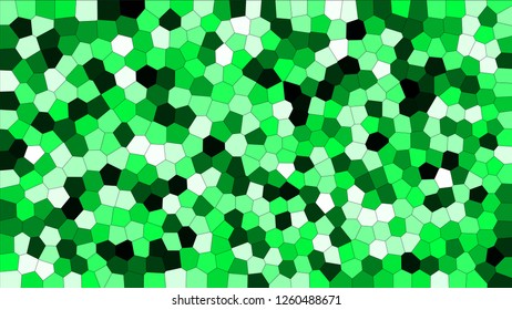 Stained glass colorful voronoi, vector eps abstract. Irregular cells background pattern. 2D Geometric shapes grid texture - Vetorial 8K HD