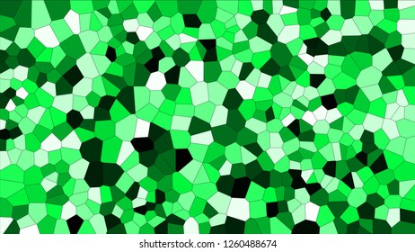 Stained glass colorful voronoi, vector eps abstract. Irregular cells background pattern. 2D Geometric shapes grid texture - Vetorial 8K HD