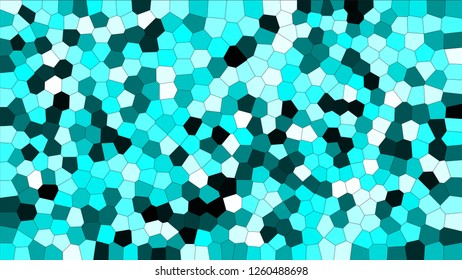 Stained glass colorful voronoi, vector eps abstract. Irregular cells background pattern. 2D Geometric shapes grid texture - Vetorial 8K HD