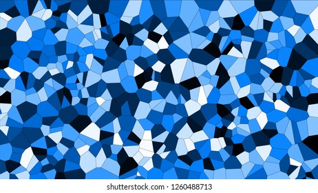 Stained glass colorful voronoi, vector eps abstract. Irregular cells background pattern. 2D Geometric shapes grid texture - Vetorial 8K HD