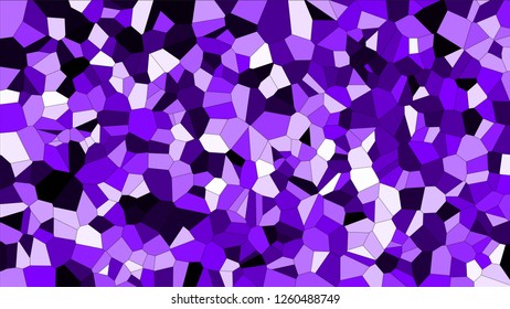 Stained glass colorful voronoi, vector eps abstract. Irregular cells background pattern. 2D Geometric shapes grid texture - Vetorial 8K HD