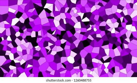 Stained glass colorful voronoi, vector eps abstract. Irregular cells background pattern. 2D Geometric shapes grid texture - Vetorial 8K HD