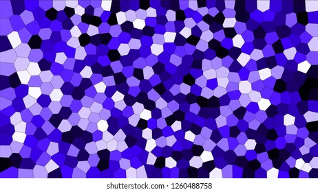 Stained glass colorful voronoi, vector eps abstract. Irregular cells background pattern. 2D Geometric shapes grid texture - Vetorial 8K HD