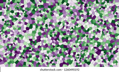 Stained glass colorful voronoi, vector eps abstract. Irregular cells background pattern. 2D Geometric shapes grid texture - Vetorial 8K HD