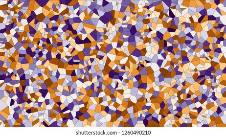 Stained glass colorful voronoi, vector eps abstract. Irregular cells background pattern. 2D Geometric shapes grid texture - Vetorial 8K HD