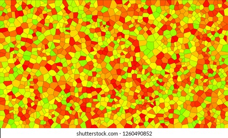 Stained glass colorful voronoi, vector eps abstract. Irregular cells background pattern. 2D Geometric shapes grid texture - Vetorial 8K HD