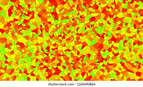 Stained glass colorful voronoi, vector eps abstract. Irregular cells background pattern. 2D Geometric shapes grid texture - Vetorial 8K HD