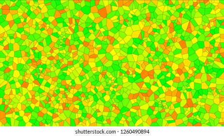 Stained glass colorful voronoi, vector eps abstract. Irregular cells background pattern. 2D Geometric shapes grid texture - Vetorial 8K HD