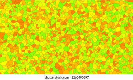 Stained glass colorful voronoi, vector eps abstract. Irregular cells background pattern. 2D Geometric shapes grid texture - Vetorial 8K HD