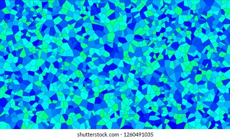 Stained glass colorful voronoi, vector eps abstract. Irregular cells background pattern. 2D Geometric shapes grid texture - Vetorial 8K HD