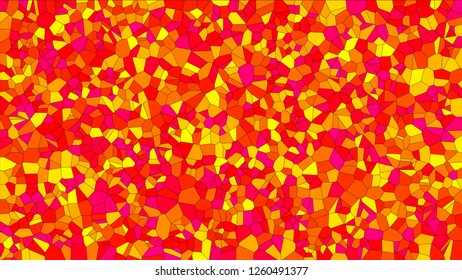 Stained glass colorful voronoi, vector eps abstract. Irregular cells background pattern. 2D Geometric shapes grid - Vetorial 8K HD