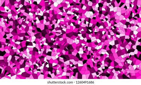 Stained glass colorful voronoi, vector eps abstract. Irregular cells background pattern. 2D Geometric shapes grid - Vetorial 8K HD