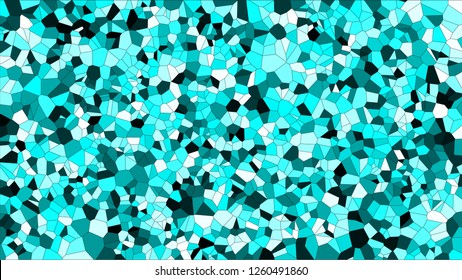 Stained glass colorful voronoi, vector eps abstract. Irregular cells background pattern. 2D Geometric shapes grid - Vetorial 8K HD