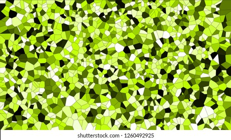 Stained glass colorful voronoi, vector eps abstract. Irregular cells background pattern. 2D Geometric shapes grid - Vetorial 8K HD